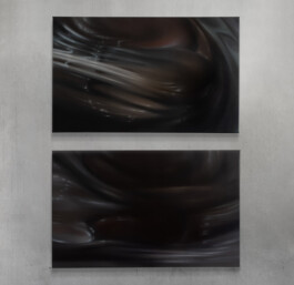 REZIPROK (Diptychon/Diptych) Öl auf Leinwand /Oil on canvas 80 × 100 cm (80 × 50 cm jew./each) 2023 ©Anja Rausch 