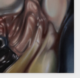 KERBE detail Öl auf Rohleinen /Oil on raw canvas 60 × 50 cm 2023 ©Anja Rausch 