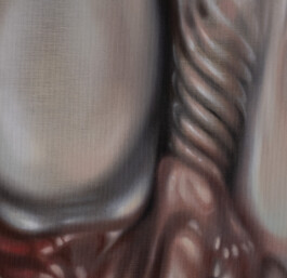 KERBE detail Öl auf Rohleinen /Oil on raw canvas 60 × 50 cm 2023 ©Anja Rausch 