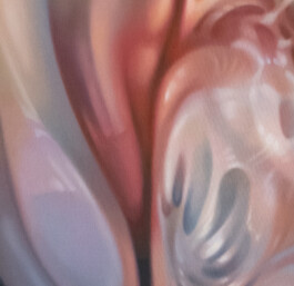 LARVA Detail Öl auf Leinwand /Oil on canvas 100 × 80 cm 2023 ©Anja Rausch 