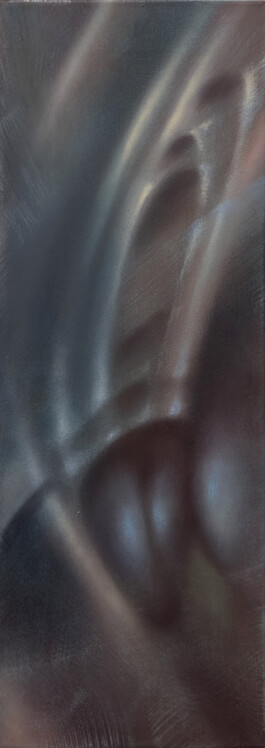 PENTIMENTI 02 Oil on canvas Öl auf Leinwand  55,5 × 20 cm 