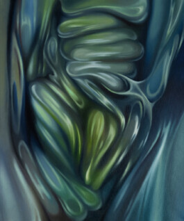 CHLOROPHYLL Öl auf Leinwand /Oil on canvas 60 × 50 cm 2022 ©Anja Rausch 