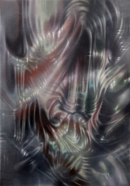 DRACO Oil on raw canvas Öl auf rohem Leinwand 100 × 70 cm  2025 ©Anja Rausch 