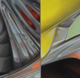 RUMPF–SILO (DIPTYCH) Oil on canvas Öl auf Leinwand  100×140 cm 2024 